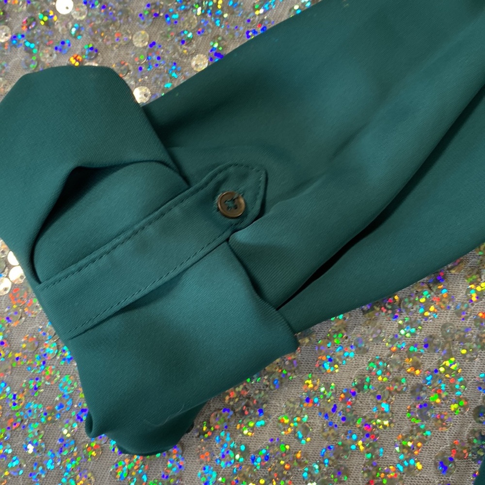 🌸[ Candies ] Lace Panel Zipper Blouse - Picture 12 of 14